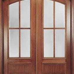 Arch Top Mahogany Double Door - Front Doors