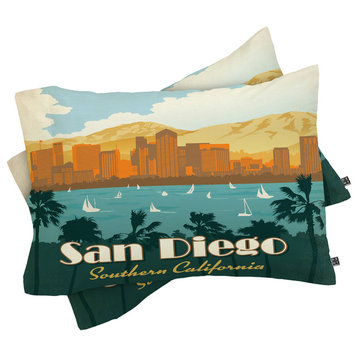 Deny Designs Anderson Design Group San Diego Pillow Shams, Queen