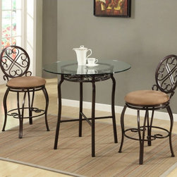 Lily Traditional Counter Height Set - Bar Stools And Counter Stools