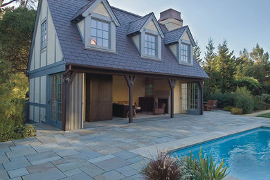 Inspiration for a timeless pool house remodel in San Francisco