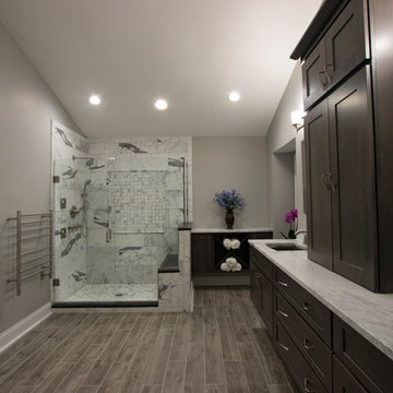 Contemporary Carrara Master Bathroom
