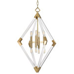 Hudson Valley - Hudson Valley Lyons 8-LT Pendant 4623-AGB - Aged Brass - This 8-LT Pendant from Hudson Valley has a finish of Aged Brass and fits in well with any Sculptural & Geometric, Everyday Modern style decor.