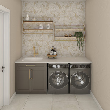 Organic Modern Laundry Room