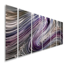 50 Most Por Contemporary Metal Wall Art For 2019 Houzz Purple And Silver Abstract Metal Wall Art By Jon Allen
