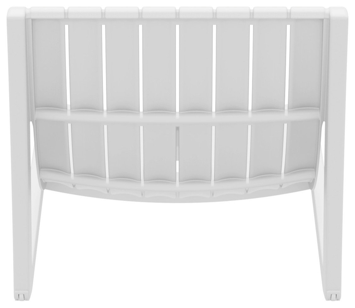 Slim Pool Chaise Sun Lounger, Set of 2, White