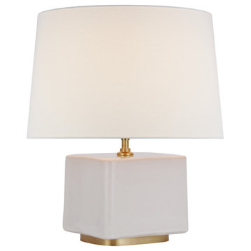 Toco Medium Table Lamp in Ivory with Linen Shade