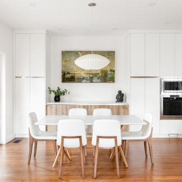 Minimalist Modern Kitchen and Dining with Integrated Storage – Victoria BC