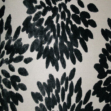 Florence Fiori Burnout Velvet Upholstery Fabric, Silver