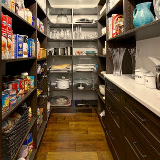 Custom Walk-In Pantry in Dark Chocolate finish
