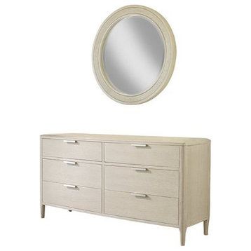 Pearl Woven Round Mirror