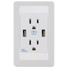 Dual USB Port Wall Socket Charger AC Power Receptacle Outlet Plate Panel Station