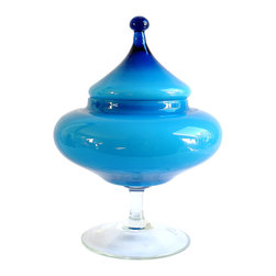 Empoli Blue Apothecary Lidded Jar - Vases