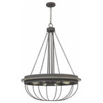 Cal - Cal Nixa - 8 Light Chandelier, Dove Grey Finish - Update your decor with this round dove gray chandeNixa 8 Light Chandel Dove Grey *UL Approved: YES Energy Star Qualified: n/a ADA Certified: n/a  *Number of Lights: 8-*Wattage:60w E26 Medium Base bulb(s) *Bulb Included:No *Bulb Type:E26 Medium Base *Finish Type:Dove Grey