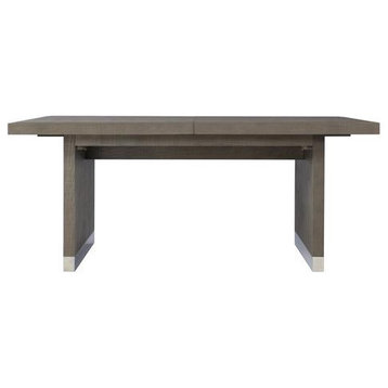 Frankfort Extending Dining Table Small Gray and Pewter