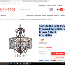 closet chandelier