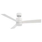 Modern Forms Fans - Modern Forms Axis Ceiling Fan, Matte White - A simple, sophisticated smart fan that works seamlessly in transitional, minimalist and other modern environments, Axis is perfectly sized for medium-sized kitchens, bedrooms and living rooms, and its wet-rated status and weather-resistant finish make it prime for outdoor use as well. Unleash the full potential of Axis with our Modern Forms app, which offers smart features like Adaptive Learning and Away Mode, and helps cut down on energy use by integrating with your smart thermostat.Modern Forms Fans pair with the smart home tech you know and love, including Google Assistant, Amazon Alexa, Samsung Smart Things, Nest, and Ecobee.Free app download: Sync with our exclusive Modern Forms app to control fan speed, use smart features like Adaptive Learning, create groups, and reduce energy costs. Optional battery operated RF remote is available (F-RC-WT).RF wall switch for local control included. Additional switches are available for 3 or 4 way setup (Part# F-WC-WT). Touch panel wall control with Modern Forms Fan App can be purchased separately (Part# F-TS-BK or -WT).Modern Forms Fans are made with incredibly efficient and completely silent DC motors and are up to 70% more efficient than traditional fans. Every fan is factory-balanced and sound tested to ensure each fan will never wobble, rattle or click.Integrated LED light powered by WAC Lighting, features smooth and continuous brightness control. An optional cover is included to conceal luminaire.Wet Location Listed for indoor or outdoor applications. Can be installed on slope ceilings up to a 32 degree slope (XF-SCK Slope Ceiling Kit available for slopes 32-45 Degrees). Downrods sold separately for longer lengths.