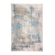 Feizy 3890FBLU Cadiz Machine Made Blue / Gray Area Rug - 2'-2" X 3'-2"