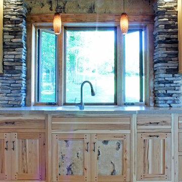 Custom Rustic Knotty Hickory Kitchen