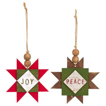 Joy and Peace Star Ornament, 12-Piece Set