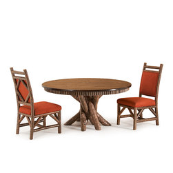 Rustic Dining Table 3091 & Side Chairs #1294  by La Lune Collection - Dining Tables
