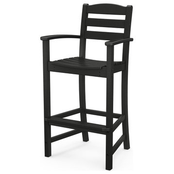 Polywood La Casa Cafe Bar Arm Chair, Black
