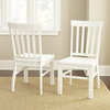 Cayla White Side Chair, Set of 2, Natural