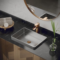 Karran Cinox Stainless Steel Rectangular Drop In Sink, Stainless Steel