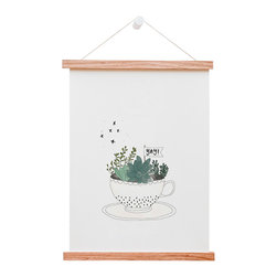 Yay Teacup Print - Drawings And Illustrations