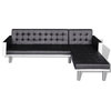 vidaXL Sofa Bed Sleeper Sectional Sofa Bed Artificial Leather Black and White