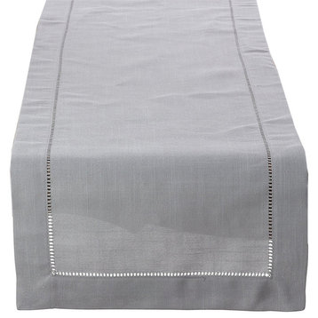 Classic Hemstitched Design Border Table Runner, 16"x72"