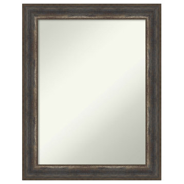 Alta Rustic Char Non-Beveled Bathroom Wall Mirror - 22.5 x 28.5 in.