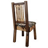 Montana Woodworks Homestead Transitional Solid Pine Wood Side Chair in Brown