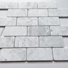 Carrara White Marble 2x4 Subway Brick NonSlip Mosaic Tile Tumbled, 1 sheet