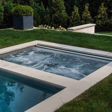 Hinsdale, IL Swimming Pool with attached hot tub