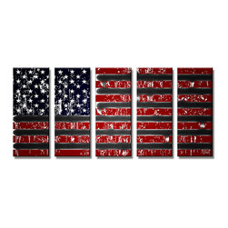 Ready2HangArt - "Born2BWild XXV" Canvas Wall Art, 5-Piece Set - Prints And Posters