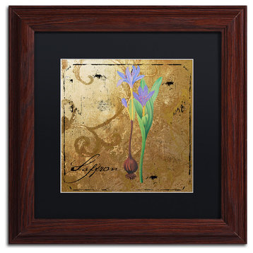 Color Bakery 'Black Gold Herbs II' Art, Wood Frame, Black Matte, 11"x11"
