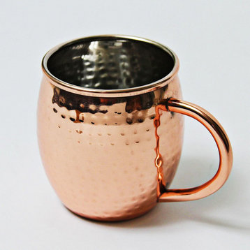 Alchemade Hammered Barrel Stainless Steel Copper Plated Mug - 16 oz