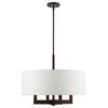 Cresthaven 4 Light Bronze With Antique Brass Accents Pendant Chandelier