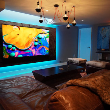 A High-Tech Basement Redesign Infused with Art and Innovation