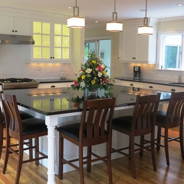 Avon Transitional Crisp Black and White Kitchen and Master Bath