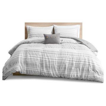 Intelligent Design Lumi Striped Comforter Set, Grey