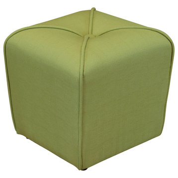 Sopri Upholstered Ottoman, Apple Green