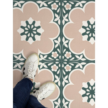 Pink Daphne Peel & Stick Floor Tiles, Box