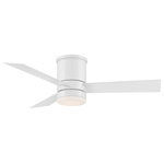 Modern Forms - Axis 3-Blade Smart Flush Mount Ceiling Fan 44" Matte White, 3500K LED Kit - A simple, sophisticated smart fan that works seamlessly in transitional, minimalist and other modern environments, Axis is perfectly sized for medium-sized kitchens, bedrooms and living rooms, and its wet-rated status and weather-resistant finish make it prime for outdoor use as well. Unleash the full potential of Axis with our Modern Forms app, which offers smart features like Adaptive Learning and Away Mode, and helps cut down on energy use by integrating with your smart thermostat. Modern Forms Fans pair with the smart home tech you know and love, including Google Assistant, Amazon Alexa, Samsung Smart Things, Ecobee, Control4, and Josh AI. Coming Soon: Savant, Lutron Homeworks, and Nest. Free app download: Sync with our exclusive Modern Forms app to control fan speed, use smart features like breeze mode, adaptive learning, create groups, and reduce energy costs. New: Bluetooth compatible for improved range and an unlimited amount of fans can be control with remote or wall control within range. Battery operated Bluetooth remote control with wall cradle included (Part # F-RCBT-WT). Optional Bluetooth hardwired wall control sold separately (Part# F-WCBT-WT) and can be set-up as 3 or 4 way switches when you purchase more than one. Can be controlled through an Android or iOS wall mounted tablet with Wi-fi. Modern Forms Fans are made with incredibly efficient and completely silent DC motors and are up to 70% more efficient than traditional fans. Every fan is factory-balanced and sound tested to ensure each fan will never wobble, rattle or click. Replaceable LED luminaire powered by WAC Lighting, features smooth and continuous brightness control. Available in 2700K, 3000K, and 3500K options, order accordingly. An optional cover is included to conceal luminaire. ETL & cETL Wet Location Listed for indoor or outdoor applications. Flush mount ceiling fans are perfect for 7-10ft ceiling heights. Item(s) may contain traces of chemical(s) from Prop 65 list. Warning: Cancer and Reproductive Harm