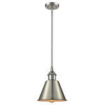 Innovations Lighting - 1-Light Dimmable LED Smithfield 7" Pendant, Brushed Satin Nickel - A truly dynamic fixture, the Ballston fits seamlessly amidst most decor styles. Its sleek design and vast offering of finishes and shade options makes the Ballston an easy choice for all homes.