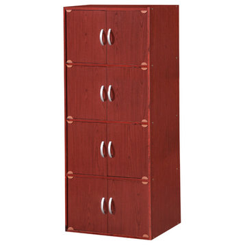 8-Door Storage Cabinet, Mahogany