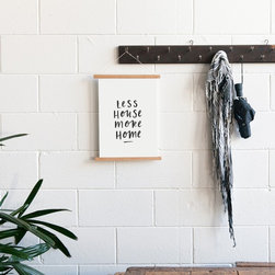 Less House More Home Print - Drawings And Illustrations