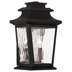 Livex Lighting - Livex Lighting 20256-04 Hathaway - Two Light Outdoor Wall Lantern - Hathaway Two Light O Black Clear Water Gl *UL: Suitable for wet locations Energy Star Qualified: n/a ADA Certified: n/a  *Number of Lights: Lamp: 2-*Wattage:60w Candalabra Base bulb(s) *Bulb Included:No *Bulb Type:Candalabra Base *Finish Type:Black