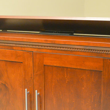 Automated TV Lift Cabinet in Solid Cherry (The Richmond)