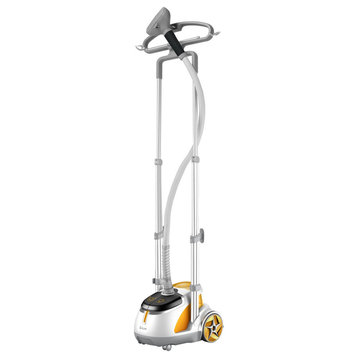 Professional Garment Steamer With Food Pedals, Orange